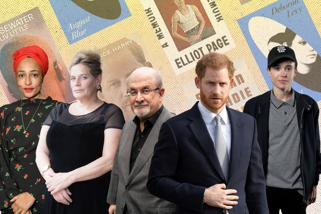 <p>Zadie Smith, Deborah Levy, Salman Rushdie, Prince Harry and Elliot Page will all release books in 2023</p>